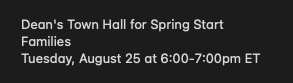 English test image: an event announcement